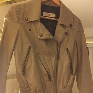 Burberry Camel Leather Jacket